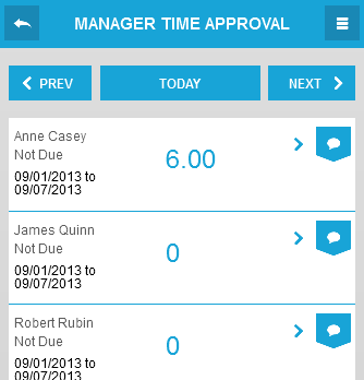 Mobile Manager Approval View