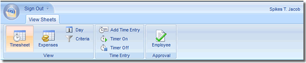 Employee Security Policy Navigation Ribbon