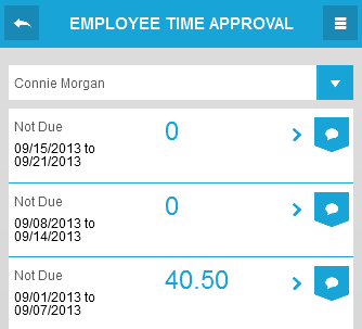 Mobile Employee Time Approval